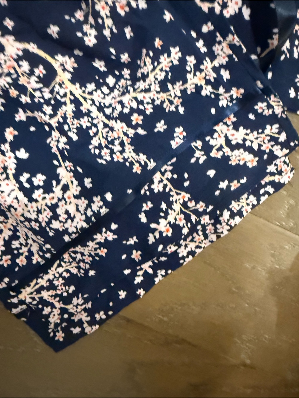 Papinelle Navy Cherry Blossom Long Sleeve Long Pants Pajamas - Picture 6 of 9